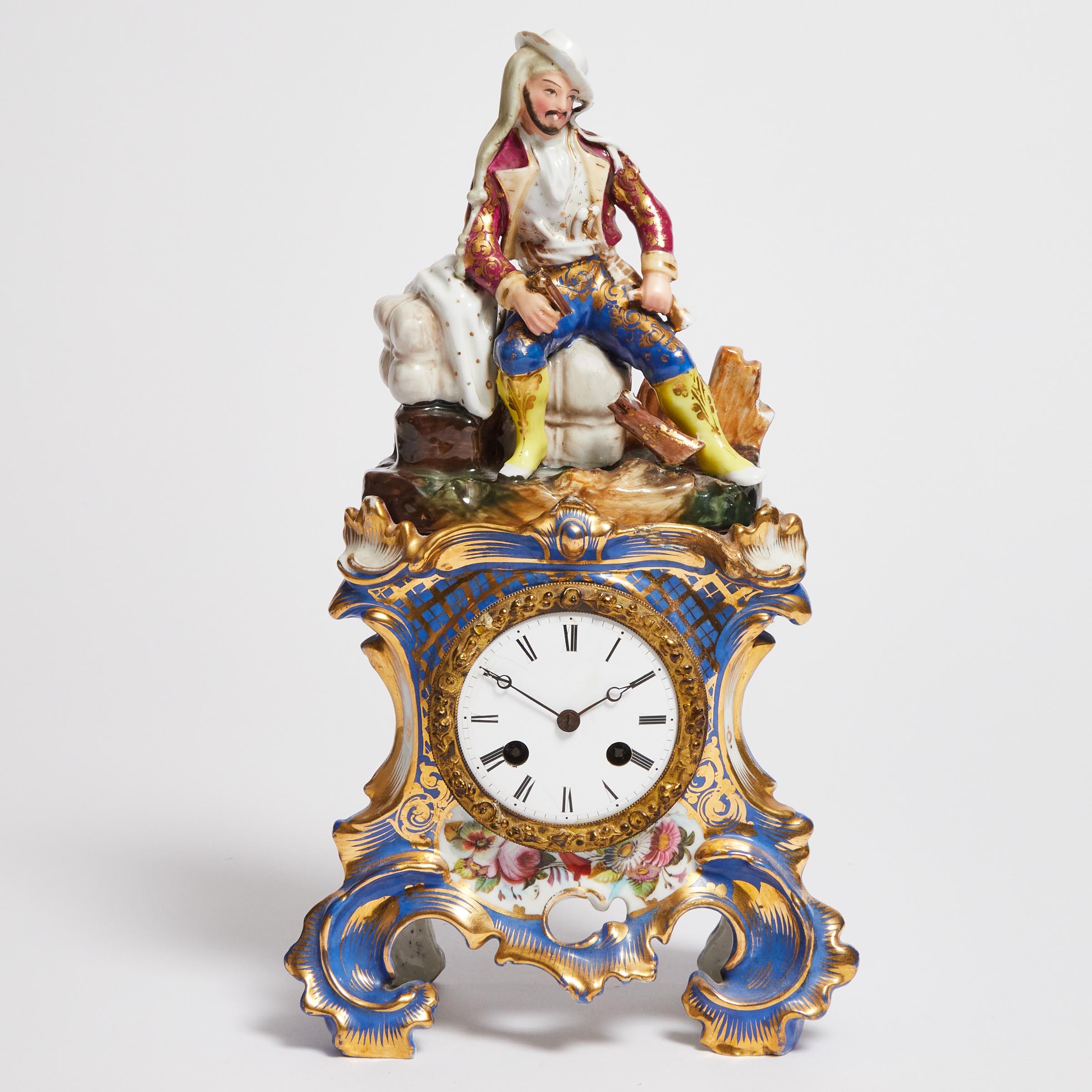 French Porcelain Figural Mantle
