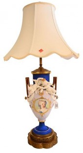 FRENCH PORCELAIN FIGURAL URN,