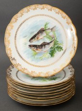 FRENCH PORCELAIN FISH SERVICE,