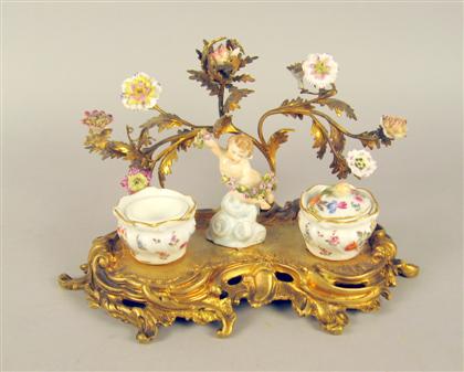 French porcelain & gilt metal