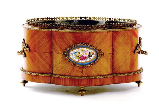 French porcelain inset parquetry