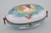 French Porcelain Jewel Box wit