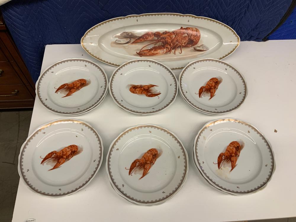 FRENCH PORCELAIN LOBSTER SERVING