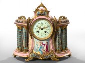 French Porcelain Mantel Clock,