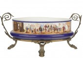 FRENCH PORCELAIN OVAL JARDINIE