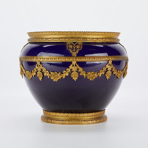 FRENCH PORCELAIN PLANTER W/