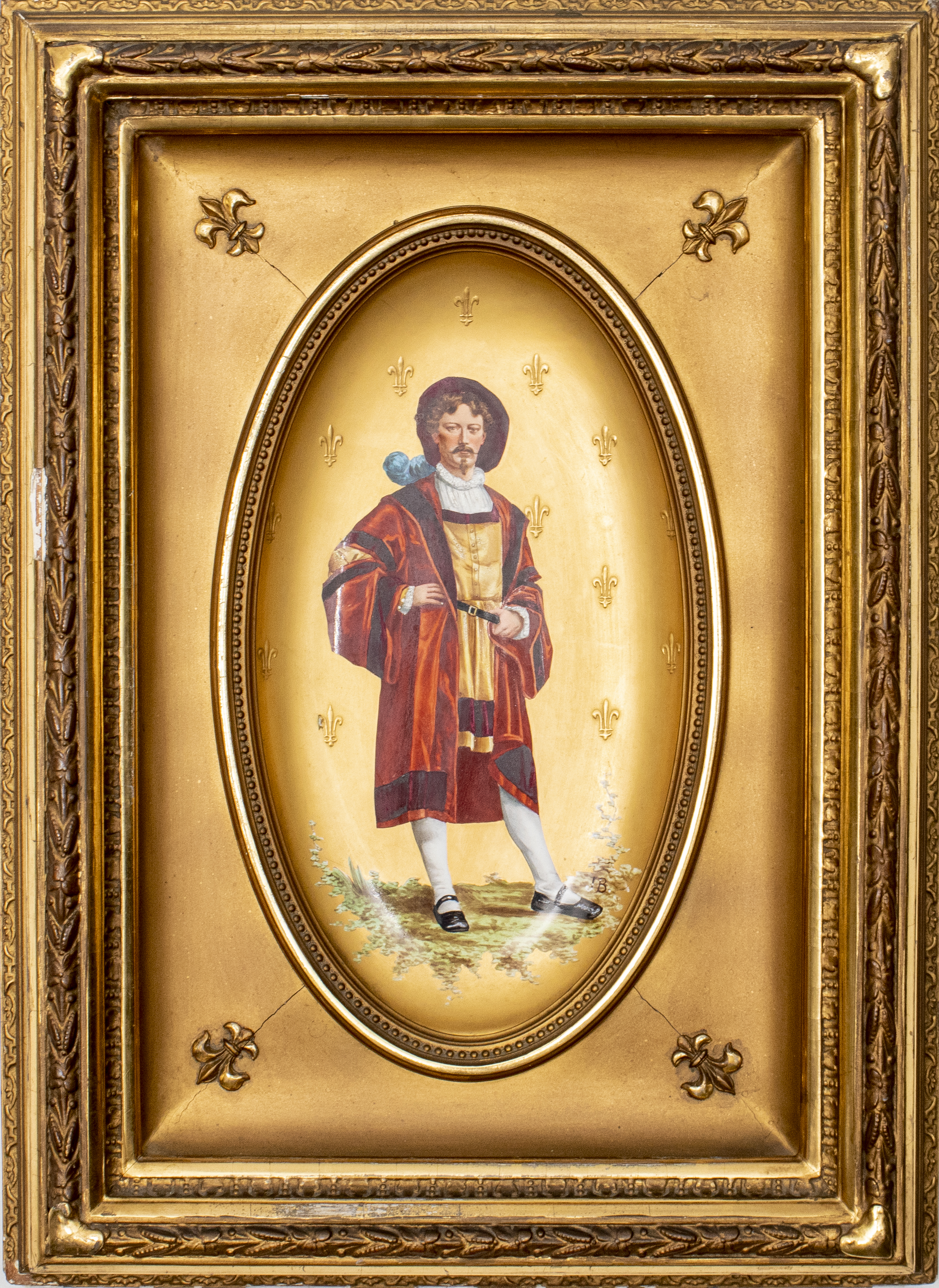 FRENCH PORCELAIN PLAQUE OF A