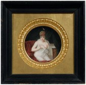 French porcelain portrait plat