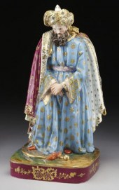French porcelain Sultan figura