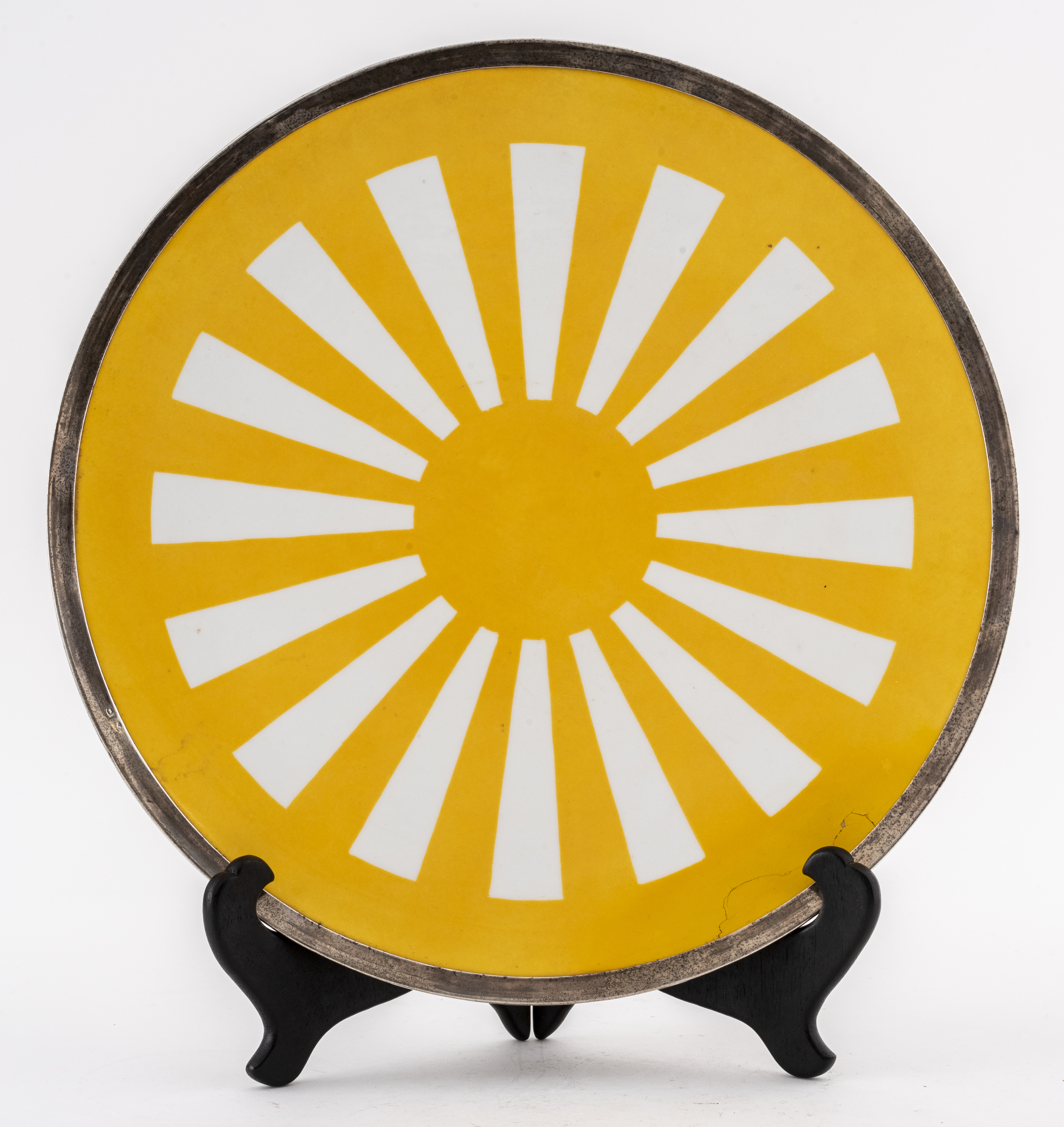 FRENCH PORCELAIN SUNBURST PLATTER W