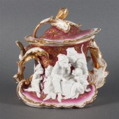 French porcelain tobacco jar w