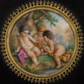 FRENCH PORCELAIN TONDO OF THE