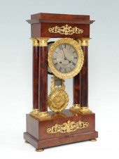FRENCH PORTICO CLOCK: H. Lenoi