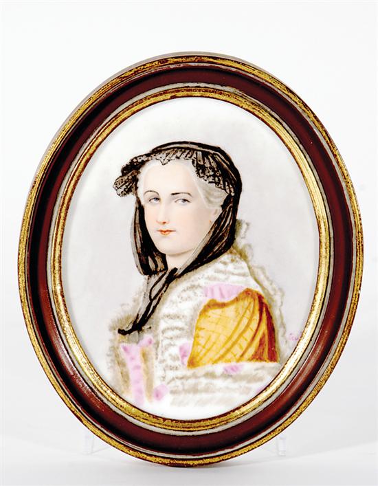 French portrait miniature late 19th