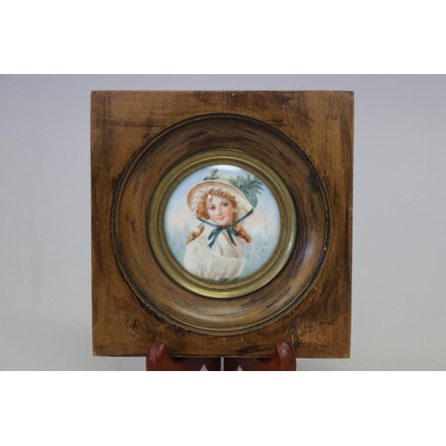 French portrait miniature of a
