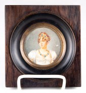 FRENCH PORTRAIT MINIATURE OF E