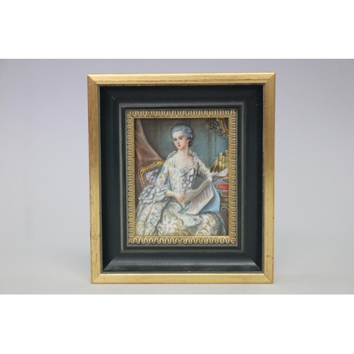 French portrait miniature of Madame
