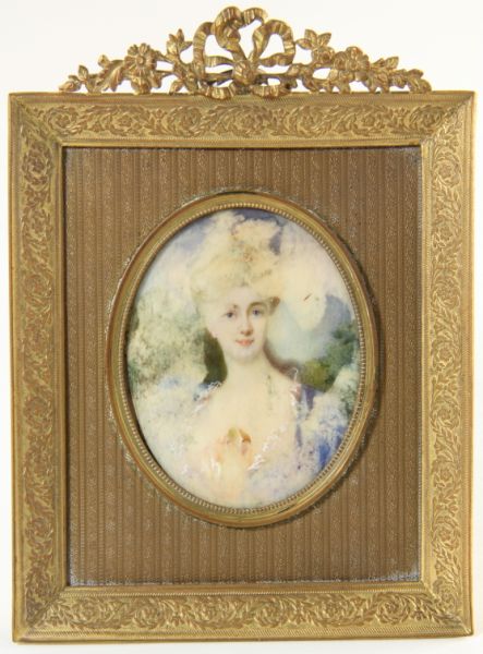 French Portrait Miniaturepainted on