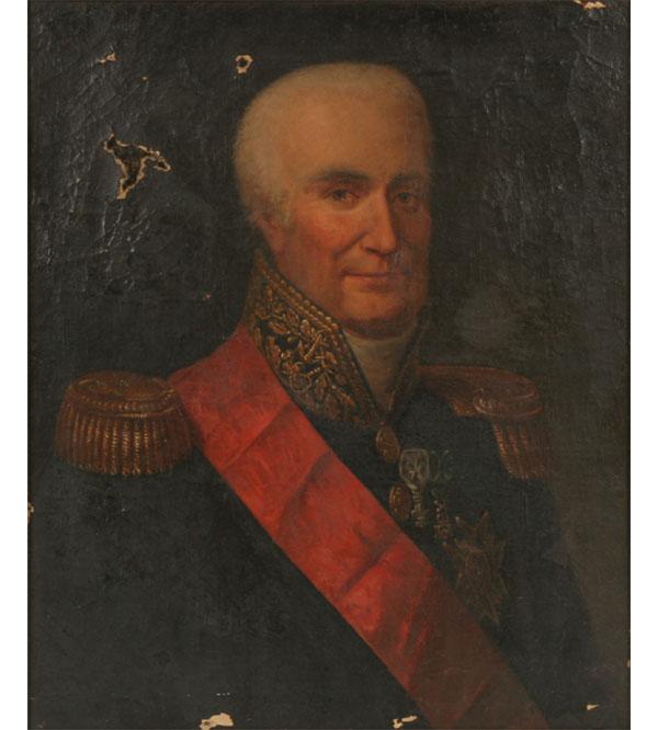 French portrait of decorated