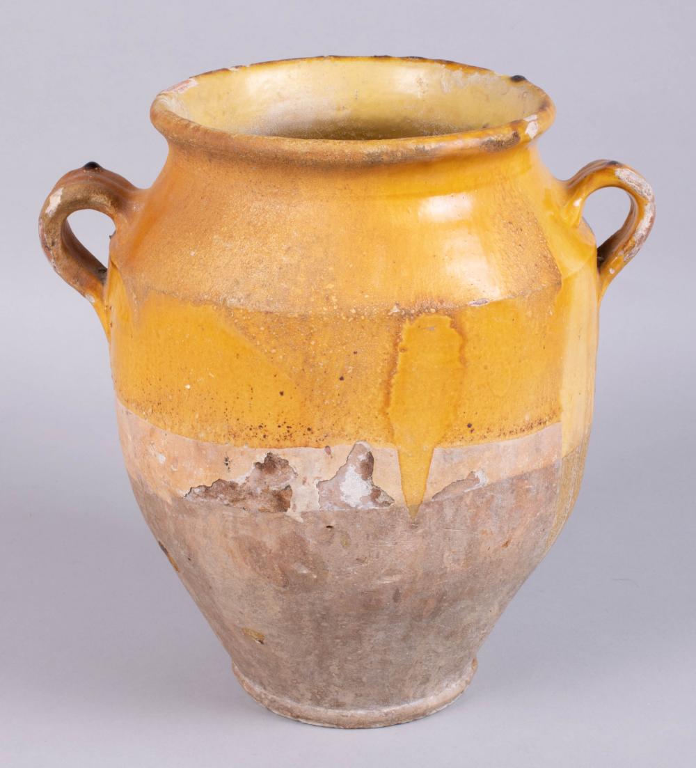 FRENCH POTTERY CONFIT JAR HEIGHT: