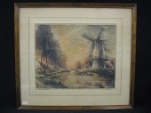 French Print ''Canal in Flande
