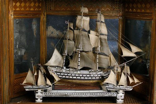 FRENCH PRISONER OF WAR BONE SHIP