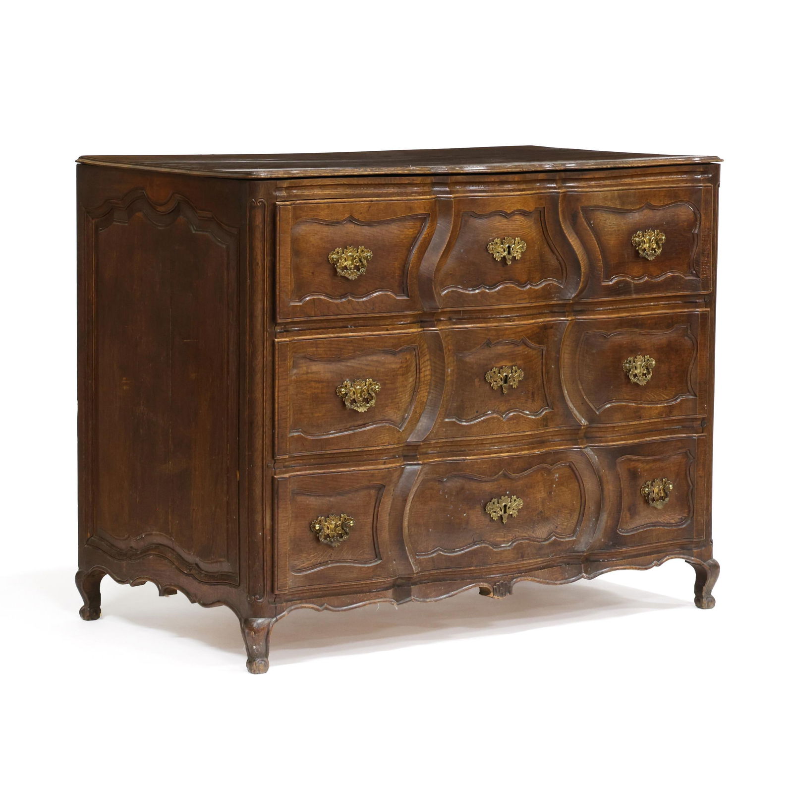 FRENCH PROVINCIAL CARVED OAK