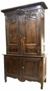FRENCH PROVINCIAL CARVED OAK D