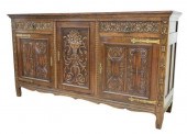 FRENCH PROVINCIAL CARVED OAK S