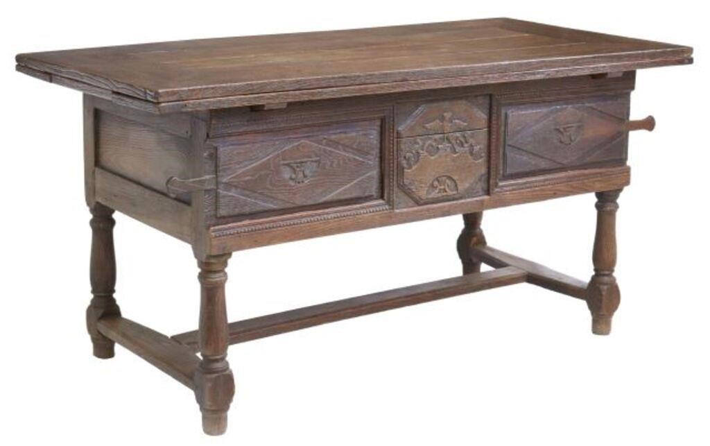 FRENCH PROVINCIAL CARVED OAK WORK