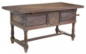 FRENCH PROVINCIAL CARVED OAK W