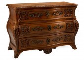 FRENCH PROVINCIAL CARVED WALNU