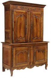 FRENCH PROVINCIAL CARVED WALNU