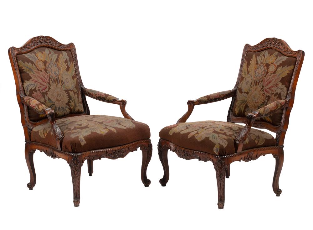 FRENCH PROVINCIAL CARVED WALNUT