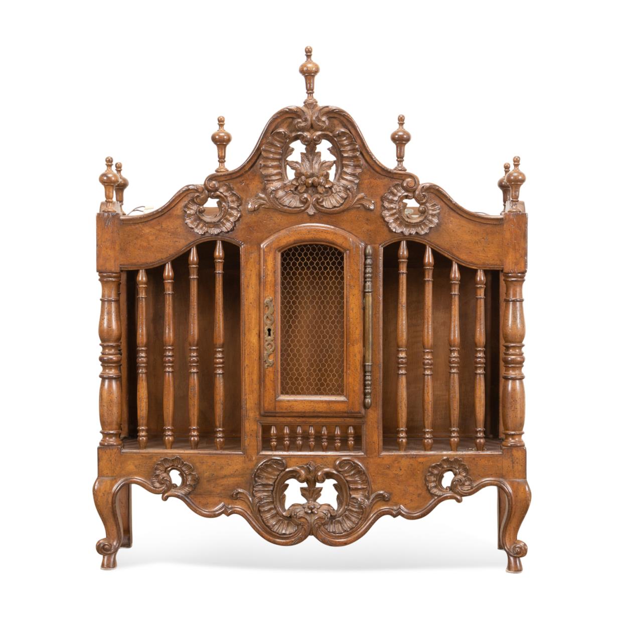 FRENCH PROVINCIAL CARVED WALNUT