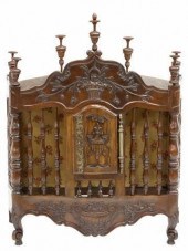 FRENCH PROVINCIAL CARVED WALNU
