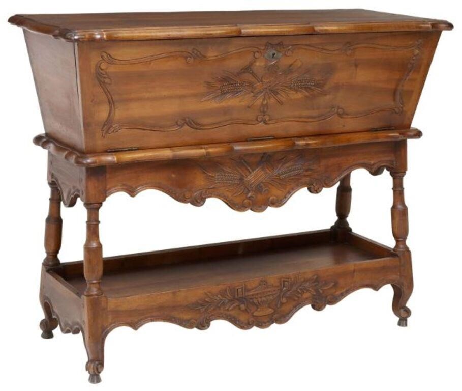 FRENCH PROVINCIAL DOUGH BIN ON