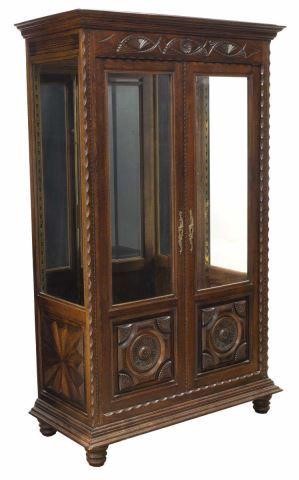 FRENCH PROVINCIAL GLAZED VITRINE