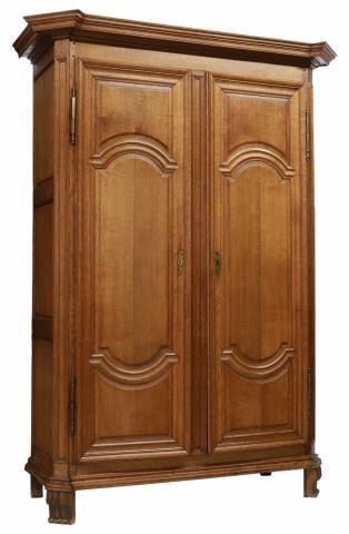 FRENCH PROVINCIAL OAK ARMOIRE, 19TH