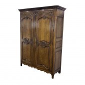 FRENCH PROVINCIAL OAK ARMOIRE