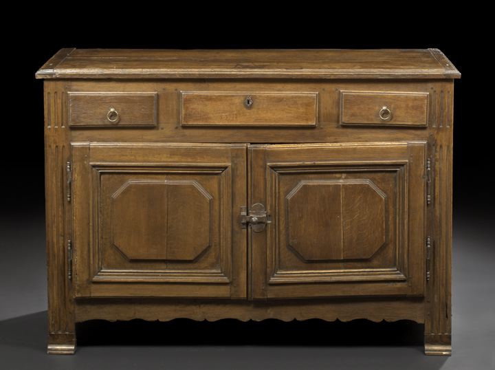 French Provincial Oak Buffet,  late