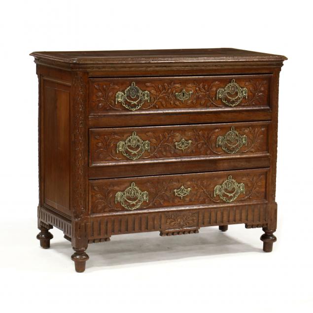 FRENCH PROVINCIAL OAK CARVED