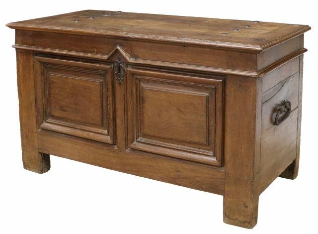 FRENCH PROVINCIAL OAK COFFER