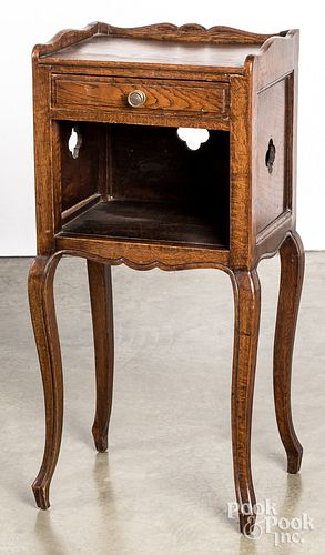 FRENCH PROVINCIAL OAK SIDE TABLE,