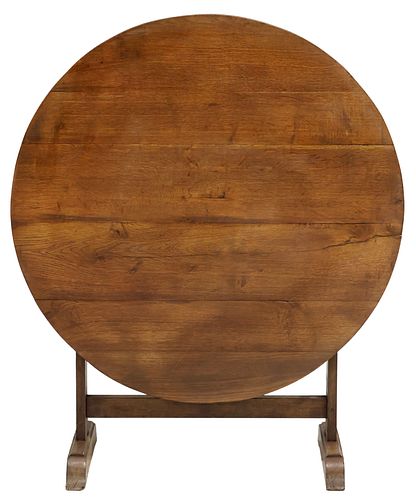 FRENCH PROVINCIAL OAK TILT-TOP WINE