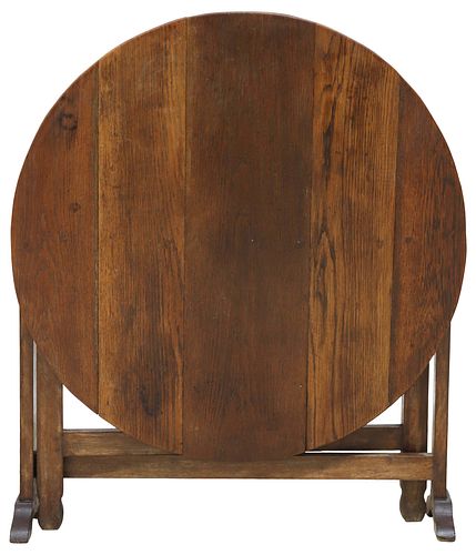 FRENCH PROVINCIAL OAK TILT-TOP WINE