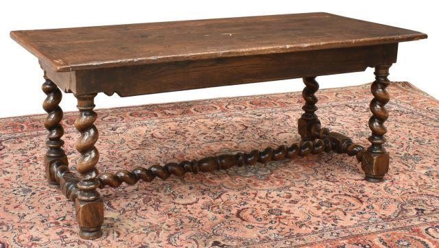 FRENCH PROVINCIAL OAK TWIST LEG LOW