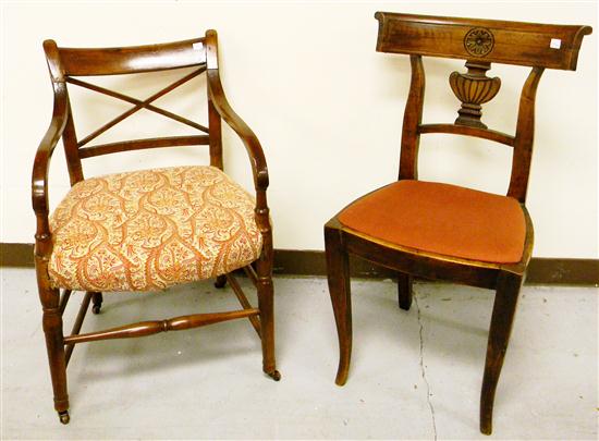 French Provincial open arm chair