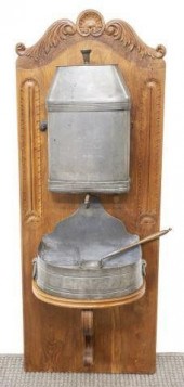FRENCH PROVINCIAL PEWTER LAVAB
