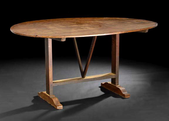French Provincial Pine Wine Table,